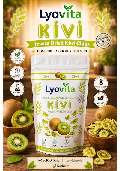 Kivi Dondurularak Kurutulmuş Freeze Dried 20 G