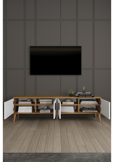 Lüks Yemek Odası Takımı 3 Parça %100 Mdf Konsol Yemek Masası Tv Ünitesi Yt03 Beyaz - Karına Lüks Yemek Odası Takımı 3 Parça %100 Mdf Konsol Yemek Masası Tv Ünitesi Yt03 Beyaz - Karına