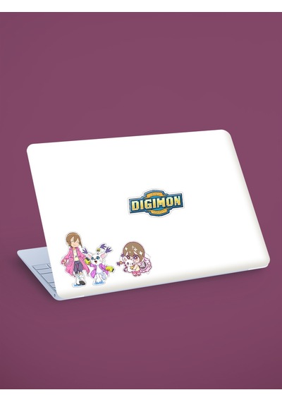 Digimon - Digital Monster Anime 2li Sticker Set Telefon-laptop Süsleme-ödül Çıkartmaları