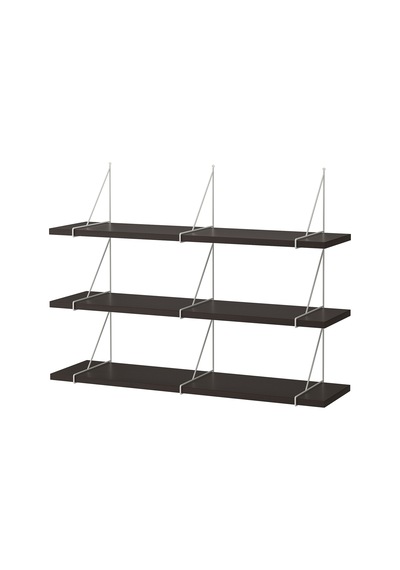 Ikea Bergshult/pershult Duvar Rafı Kombinasyonu 120x30 Cm Kahverengi - Beyaz