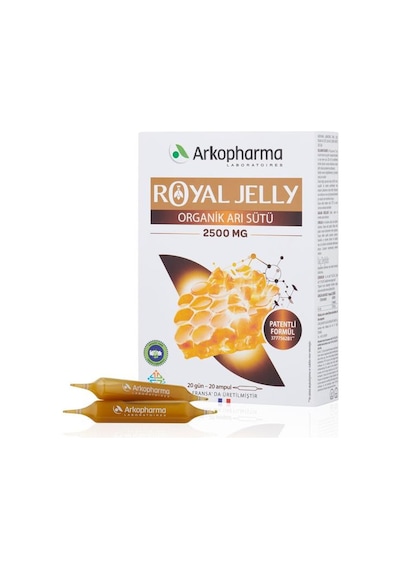 Arkopharma Royal Jelly Organik Arı Sütü 2500 Mg 20 Ampul
