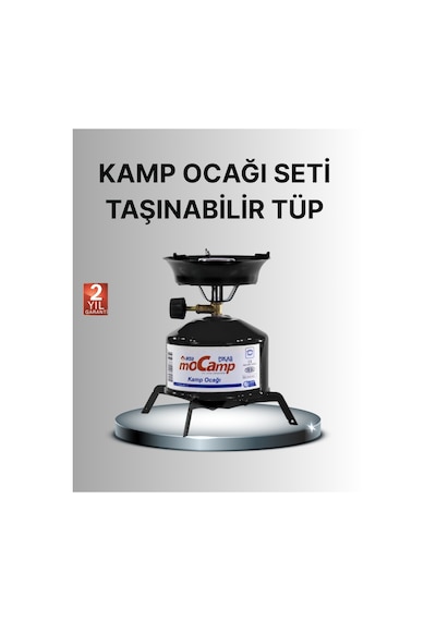 Kompakt Kamp Ocağı Seti Gaz Tüplü Ayarlanabilir Alevli 400g Hafif Tasarım