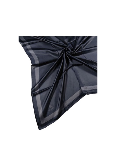 Mim Eşarp Mısırlı Eşarpları Bantlı Jan Jan Eşarp 100x100 Cm Füme - Gri