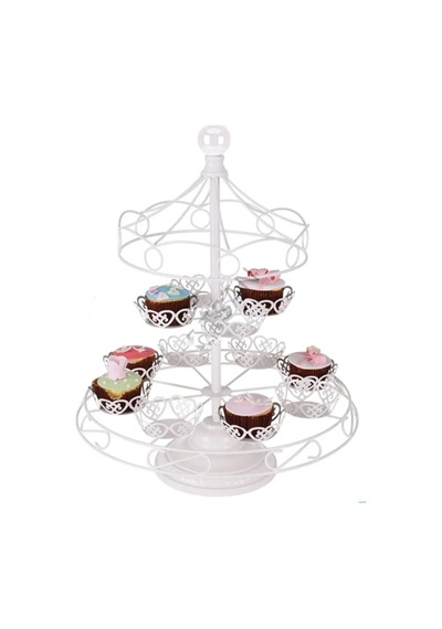Cupcake Popkek Muffin Kek Standı Atlıkarınca 12 Bölmeli Kek Stand