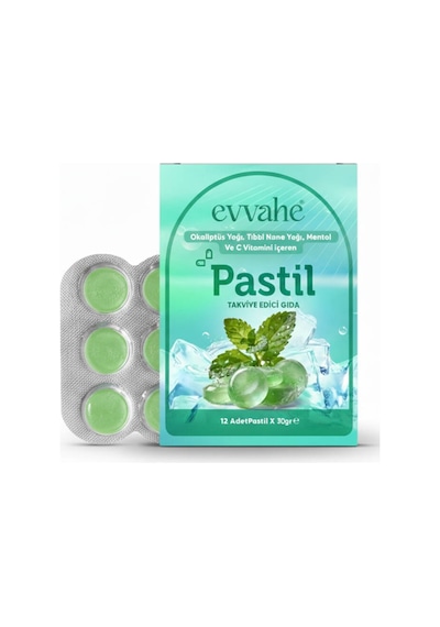 Okaliptüs Yağı, Tıbbi Nane Yağı, Mentol Ve C Vitamini İçeren Pastil Takviye Edici Gıda