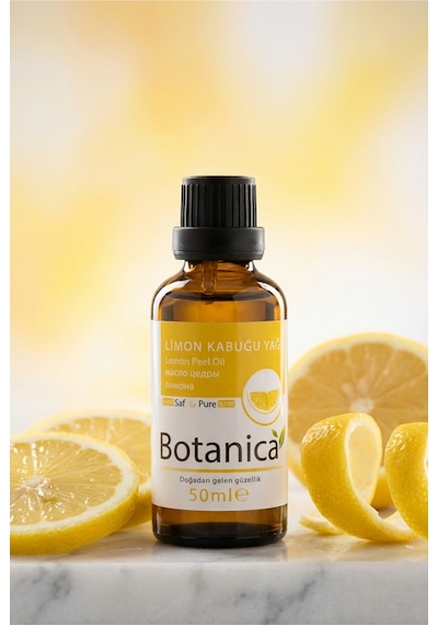 Botanica %100 Saf Limon Kabuğu Yağı Masaj Selülit Karşıtı Canlandırıcı Doğal Uçucu Bitkisel Bakım 50 Ml 50 ML