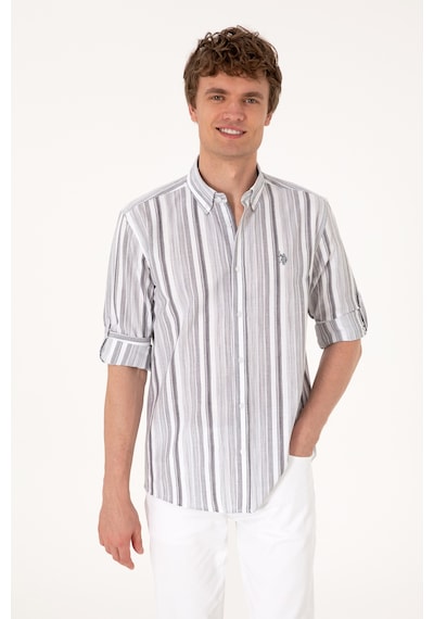 U.s. Polo Assn. Erkek Antrasit Gömlek Desenli 50306331-vr006 Antrasit
