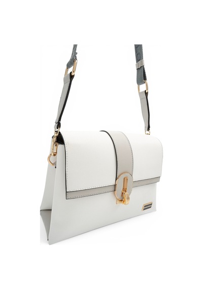 Silver & Polo Silver Polo Beyaz - A.gri Düz Kadın Çapraz Çanta Sp1287