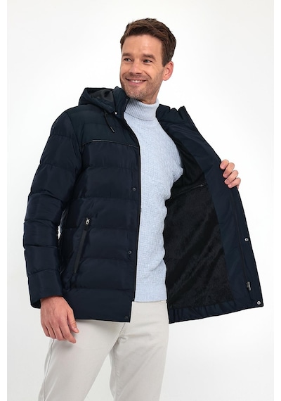 Sivaist Erkek Lacivert Standart Fit Normal Kesim Içi Kürklü Çıkmalı Kapüşon Dik Yaka Mont-Lacivert Sivaist Erkek Lacivert Standart Fit Normal Kesim Içi Kürklü Çıkmalı Kapüşon Dik Yaka Mont-Lacivert