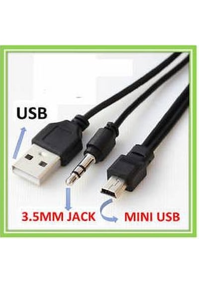 5 Pin Ses Bombası Şarz Kablosu Mini Usb Aux Ses Bombası Kablosu