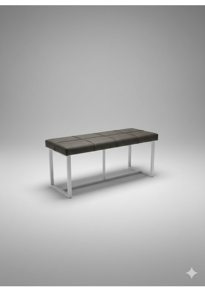 Özcan Metal Puf Bench Metal Ayaklı Bench Puf Bank Antre Mutfak Salon Yatak Odası Puf Bank 105 40 Kahverengi