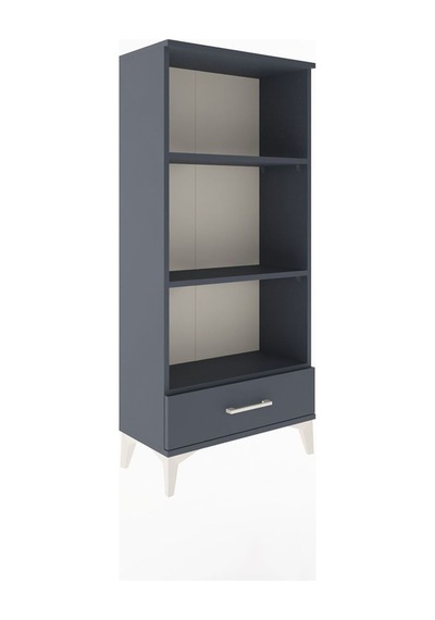 Arges Dolap 3 Raflı Tek Çekmeceli 60x30x134 Antrasit-antrasit Antrasit