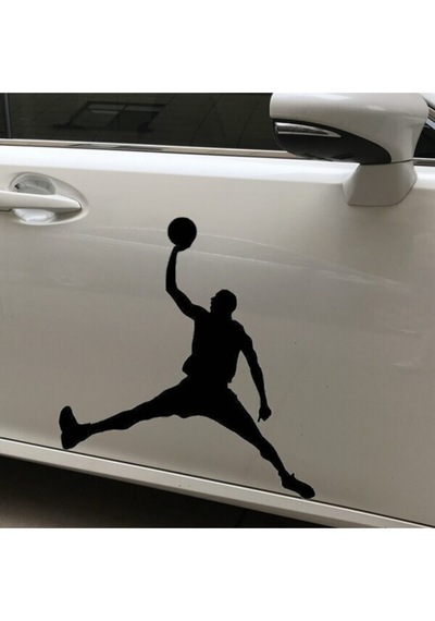 Basketbol Oyuncu Tasarım Oto Sticker Siyah 15 13 Cm