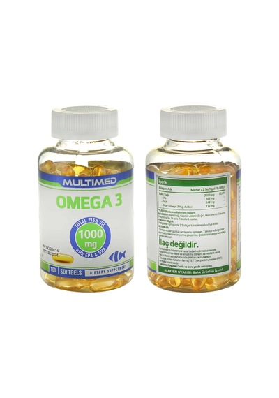 Omega 3 Yüksek Epa Dha 1000 Mg Balık Yağı 100 Softjel