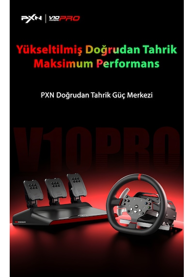 Pxn V10 Pro 3.2nm Direct Drive Yarış Tekerleği - Pc, Xbox Ve Ps4 Uyumlu