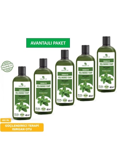 Isırganotu Şampuan, Saç Dökülmesine Karşı Yardımcı 485 Ml 5 Li Set Tüm Saç Tipleri