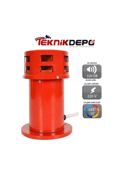 Motorlu Siren 120 Db Metal Kasa