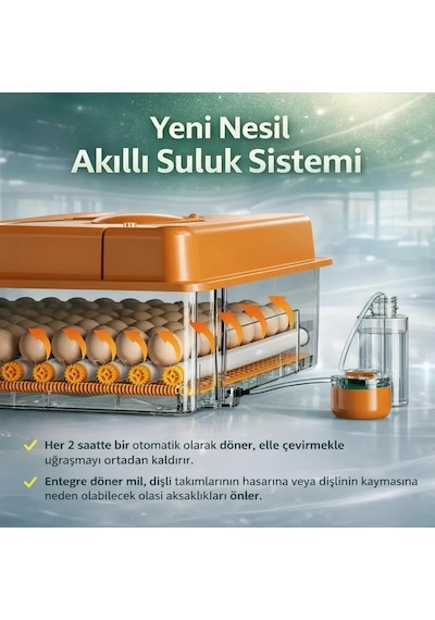 Fx100 Tam Otomatik Kuluçka Makinesi 100 Yumurta Kapasiteli Yeni Nesil Havalandırma Otomatik Su Sistemi Dijital I