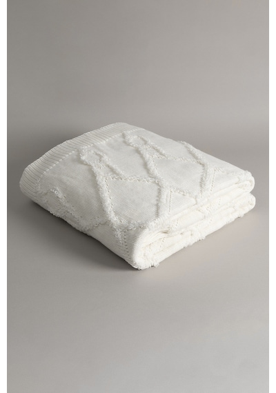 Espuma De Mar Krem Çift Kişilik Battaniye 200x220 37125 Krem