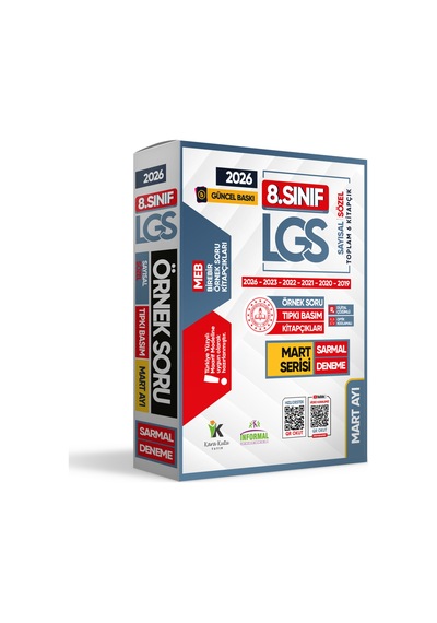 2026 8.Sınıf LGS Mart Ayı MEB Örnek Soru Tıpkı Basım 6lı Sarmal Deneme Paketi Video/PDF Çözümlü