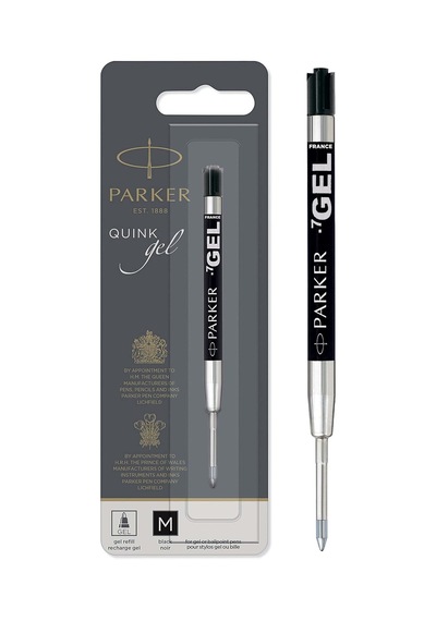 Parker 1950344 Jel Tükenmez Kalem Yedeği, Orta Kalınlıkta Uç, Siyah, Gri Genel
