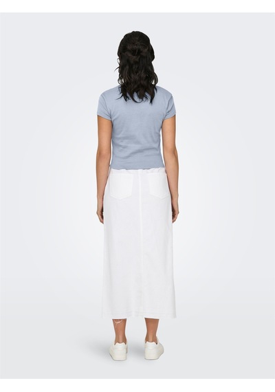 Only Onlelına S/s O-neck Short Top Jrs Noos Kadın Mavi Bluz - 15320229 Mavi