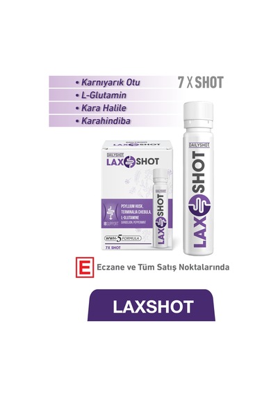 Laxshot Karnıyarık Otu, L-glutamin, Kara Halile, Karahindiba İçeren Gıda Takviyesi 7 Shot