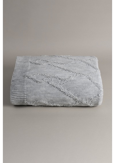 Espuma De Mar Gri Çift Kişilik Battaniye 200x220 37130 Gri