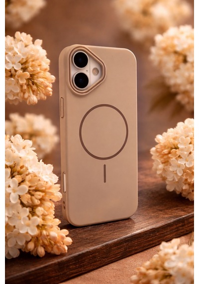 Apple iPhone 17 Uyumlu Kamera Çıkıntılı Magsafe Wireless Şarj Özellikli Sert Sararmaz Silikon Kılıf Resimdeki