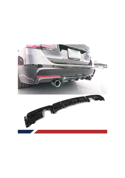 Bmw F30 Difüzör M Performans Parlak Siyah Boyalı Tek-çift Çıkışlı Tek-Tek Çikişli