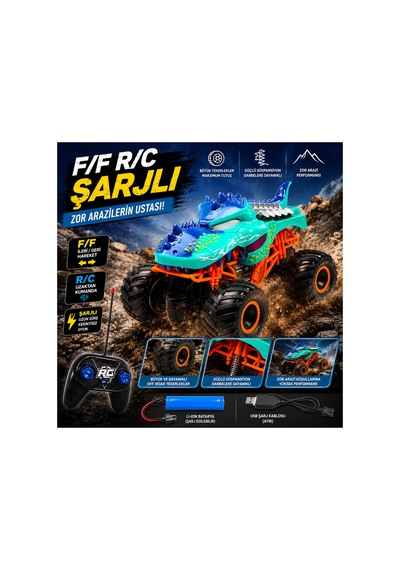 Off-road Canavar Kamyon - Uzaktan Kumandalı Canavar Arazi Aracı, 1:18 Ölçek, Şarjlı Batarya, R/c F/f - 885470724 Diğer Off-road Canavar Kamyon - Uzaktan Kumandalı Canavar Arazi Aracı, 1:18 Ölçek, Şarjlı Batarya, R/c F/f - 885470724 Diğer