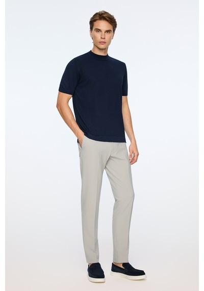 Morven Erkek Lacivert Trend Bisiklet Yaka Rayon Triko T-shirt 26ys018018200 Lacivert