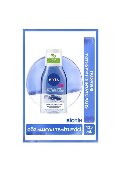 125ml Suya Dayanıklı Göz Makyaj Temizleyici, Biotin İle Bakım 00