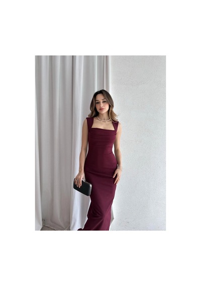 Candybia Kadın Maxi Elbise - Bordo B.bordo B.bordo