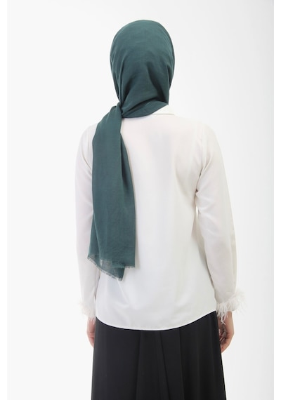 Manolyaşal İslamic Hijab Aerobin Caz Şal Zümrüt