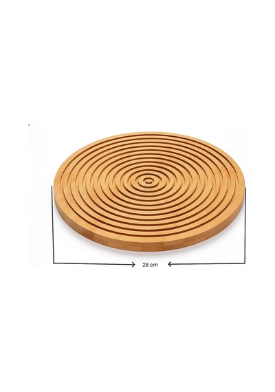 Lexroo Bambu Oluklu Peynir Sunum Tahtası,28 Cm,lüx Bambu Sunum Tabağı,velor Home. Çok Renkli