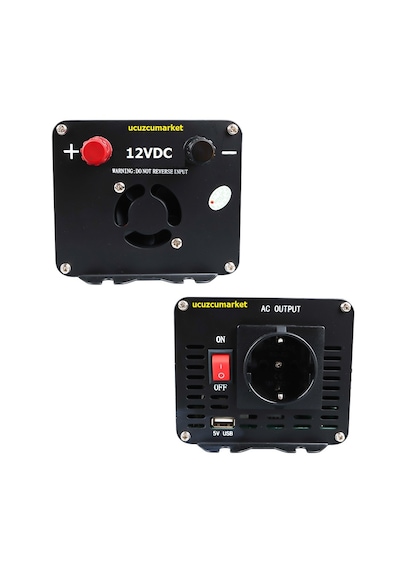 12 Volt - 300 Watt Modıfıed Sınus Wave Gerçek Değer Inverter