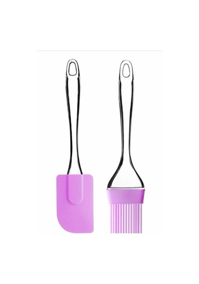 2'li Set Silikon Yumurta Fırçası Ve Spatula Silikon Beyaz Diğer