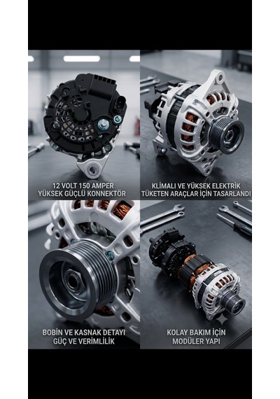 12v 150a Yüksek Güçlü Şarj Dinamosu - Doğan Slx, Şahin, R9/r11, Bmc Fatih Uyumlu Klimalı Araçlar