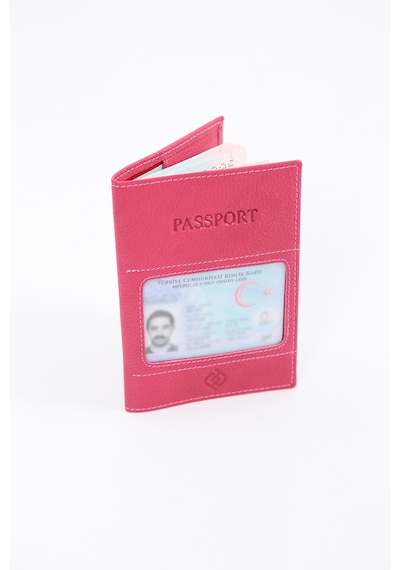Prava Deri World Hakiki Deri El Yapımı Kimliklik Bölümü Olan Pasaportluk Pembe