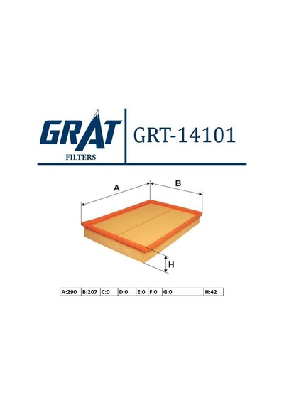 GRAT 14101 HAVA FİLTRESİ CORSA C 01- COMBO MERIVA 03- 1.2 16V 1.4