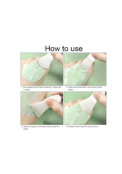 4 Adet Mini Spatula Maske Fırçası- Kolay Sürülebilir