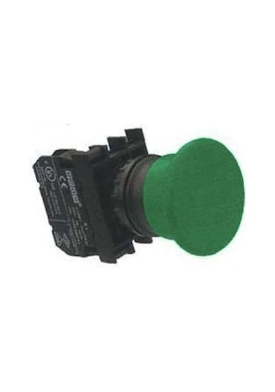 Emas B100my ,kontak-1a Yaşil Mantar Yaylı M22 Buton