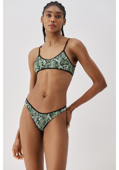 Sagaza Studio Ss6056 Yılan Desenli Bikini Set Yesıl