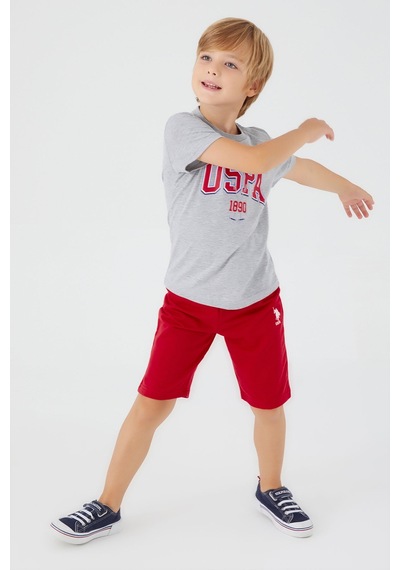 U.S. Polo Assn Written Grimelanj Erkek Çocuk Bermuda Takım Gri U.S. Polo Assn Written Grimelanj Erkek Çocuk Bermuda Takım Gri