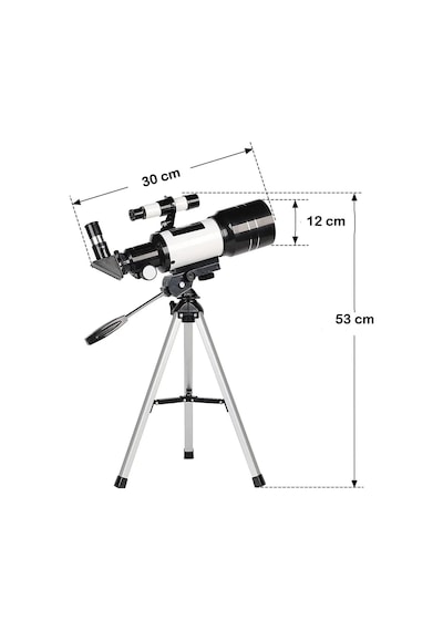 Profesyonel Astronomik Teleskop 150x Yakınlaştırma - 70mm Objektif Uzay-ay-doğa Gözlem Teleskob