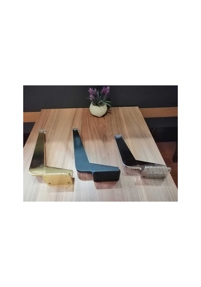 17 Cm Lama Model Siyah Metal Mobilya, Dolap, Koltuk, Tv Ünitesi Ayakları Metal 1 Adet Siyah