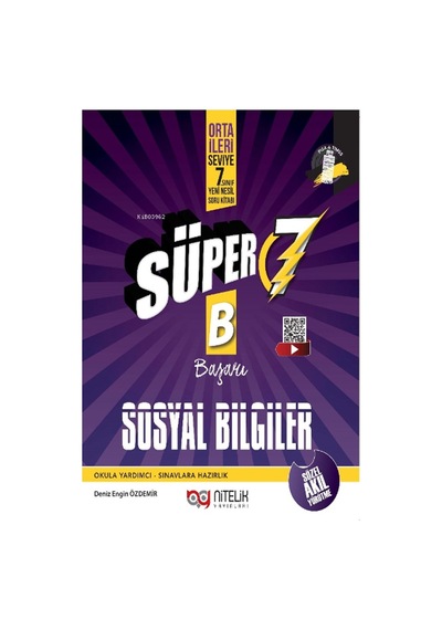 7. Sınıf Sosyal Bilgiler Süper B Yeni Nesil Soru Bankası  -  Deniz Engin Özdemir  -  Nitelik Yayınları