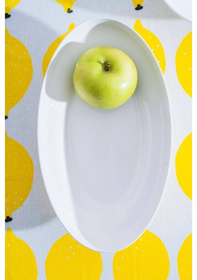 Acar Aria Oval Porselen Tabak 25 Cm Por-07225 Beyaz
