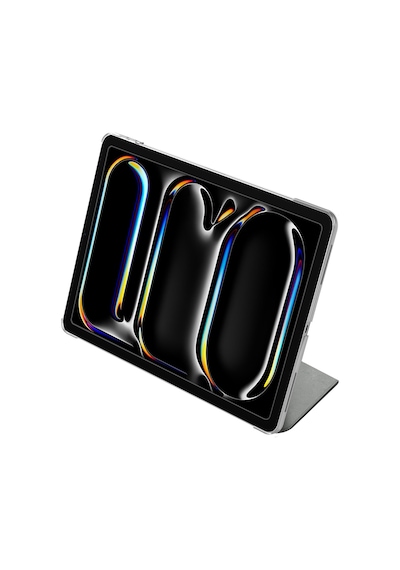 Apple Uyumlu iPad, Air 13 2025 Raptic Clear Folio Airbagli Şeffaf Kapaklı Katlanabilir Standlı Kılıf Siyah